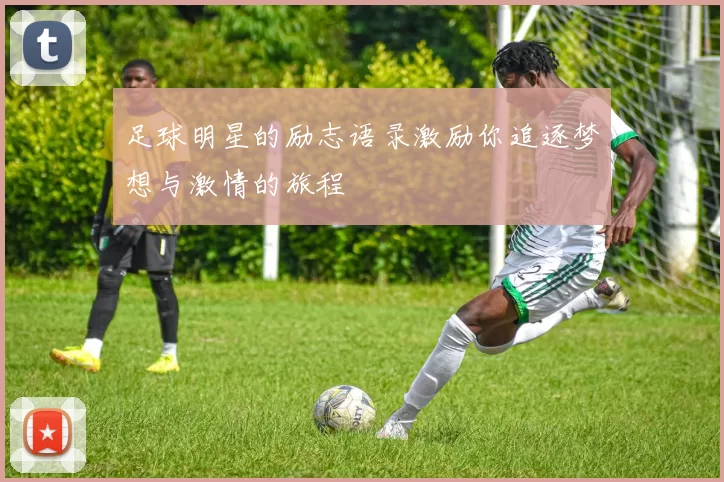 足球明星的励志语录激励你追逐梦想与激情的旅程